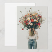 Verborgen achter de bloemen kaart (Voorkant / Achterkant)