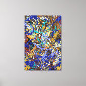 Verborgen achter Splatter Abstract Canvas Afdruk (Voorkant)