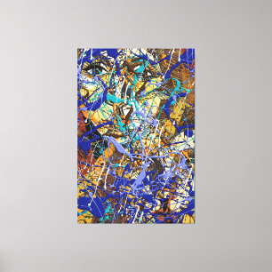 Verborgen achter Splatter Abstract Canvas Afdruk