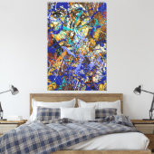 Verborgen achter Splatter Abstract Canvas Afdruk (Insitu (Slaapkamer))