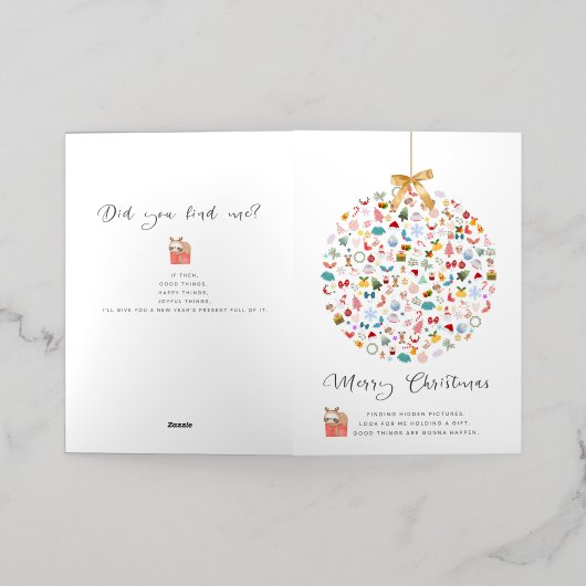 Verborgen Afbeelding Kerst Kaarten (Buiten Laag)