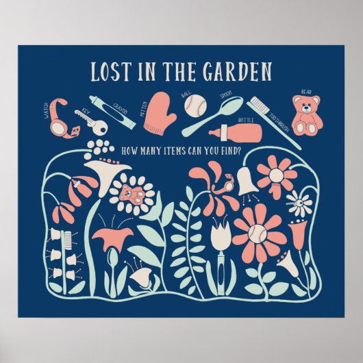 Verborgen Afbeelding Zoek en Vind Kinderkamer Deco Poster (Voorkant)