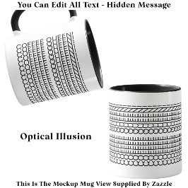 Verborgen bericht Koffiekoningin 115b Grappige nie Mok