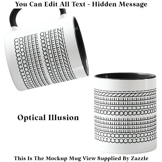 Verborgen bericht Koffiekoningin 115b Grappige nie Mok