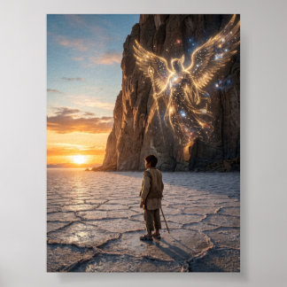 Verborgen Bestemming Woestijn Schaduw Fantasie Kun Poster
