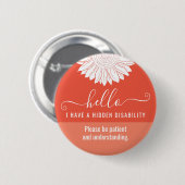 verborgen bewustzijn van handicaps ronde button 5,7 cm (Voorkant /achterkant)