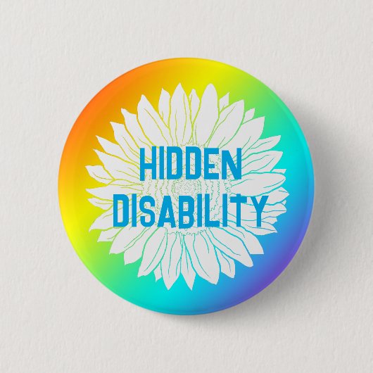 verborgen bewustzijn van handicaps ronde button 5,7 cm (Voorkant)