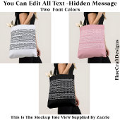 Verborgen Boodschap Love Your Soul, Aangepaste 109 Tote Bag