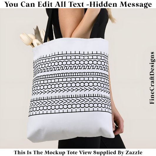 Verborgen Boodschap Love Your Soul, Aangepaste 109 Tote Bag