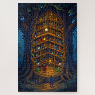 Verborgen boombibliotheek puzzel