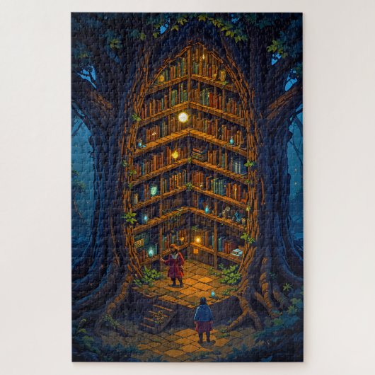 Verborgen boombibliotheek puzzel (Verticaal)