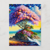 Verborgen eiland in de oceaan briefkaart (Voorkant)