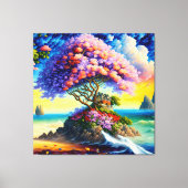 Verborgen eiland in de oceaan canvas afdruk (Voorkant)