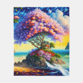 Verborgen eiland in de oceaan fleece deken (Voorkant)