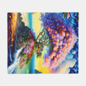 Verborgen eiland in de oceaan fleece deken (Voorkant (Horizontaal))