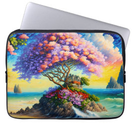 Verborgen eiland in de oceaan laptop sleeve