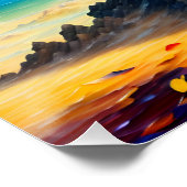 Verborgen eiland in de oceaan perfect poster (Hoek)