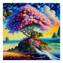 Verborgen eiland in de oceaan