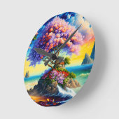 Verborgen eiland in de oceaan ronde klok (Hoek)