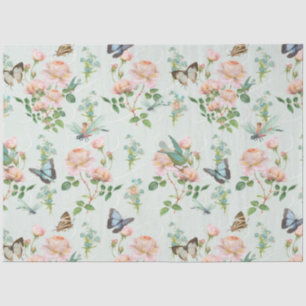 Verborgen Fairy Bloemen Blauw Roze Dragonfly Vlind Tissuepapier
