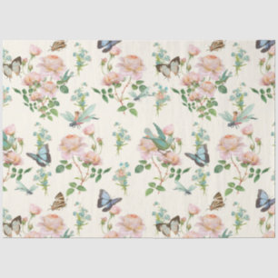 Verborgen Fairy Floral Blush Roze Dragonfly Vlinde Tissuepapier