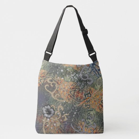 Verborgen fijne camouflage en Jouw tekst Crossbody Tas (Voorkant)
