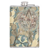 Verborgen fijne camouflage en Jouw tekst Heupfles (Achterkant)