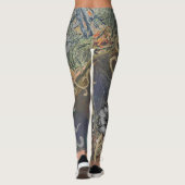Verborgen fijne camouflage en Jouw tekst Leggings (Achterkant)