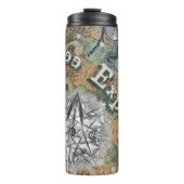 Verborgen fijne camouflage en Jouw tekst Thermosbeker (Voorkant)