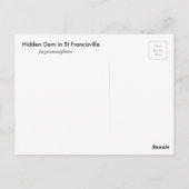 Verborgen gem in St Francisville Briefkaart (Achterkant)