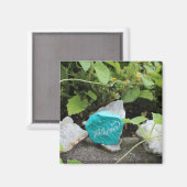 Verborgen gesteente in een tuin magneet (Voorkant / Achterkant)