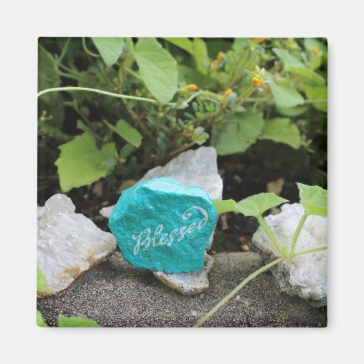 Verborgen gesteente in een tuin magneet (Voorkant)