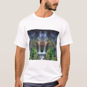 Verborgen gezichten in de waterval van Fantasy T-shirt (Voorkant)