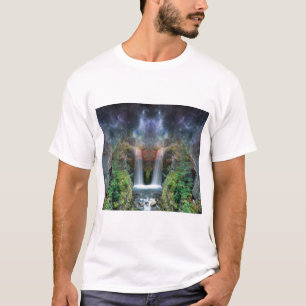 Verborgen gezichten in de waterval van Fantasy T-shirt