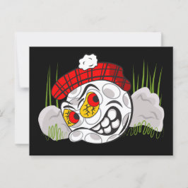 Verborgen golfbal, grappige sport briefkaart