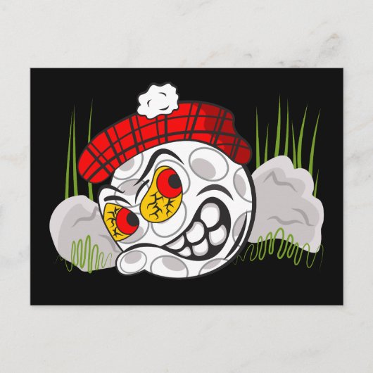 Verborgen golfbal, grappige sport briefkaart (Voorkant)