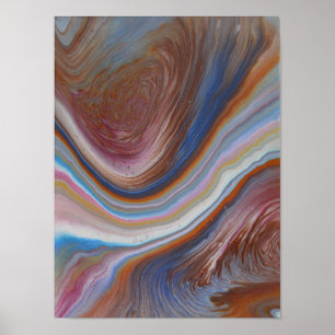 Verborgen golven van de aarde – Abstracte vloeisto Poster