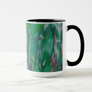 Verborgen Groen Rood Wit Kleurrijk Abstract Kunst Mok
