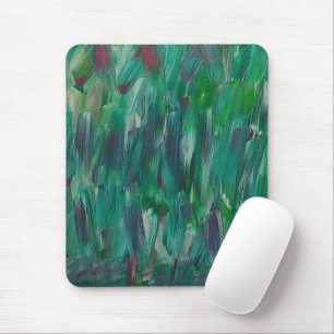 Verborgen Groen Rood Wit Kleurrijk Abstract Kunst Muismat