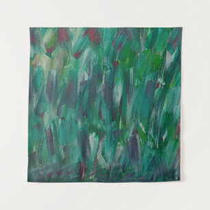 Verborgen Groen Rood Wit Kleurrijk Abstract Kunst Wandkleed