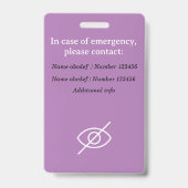 Verborgen handicap Lanyard Onzichtbare ziekte ID Badge (Achterkant)