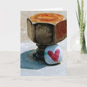 Verborgen Heart Rock en een Rusty Bolt Feestdagen Kaart