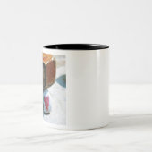 Verborgen Heart Rock en een Rusty Bolt Tweekleurige Koffiemok (Center)