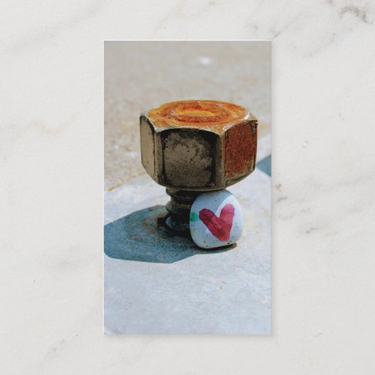 Verborgen Heart Rock en een Rusty Bolt Visitekaartje (Achterkant)