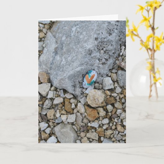 Verborgen Heart Rock op Rock Kaart (Gele Bloem)