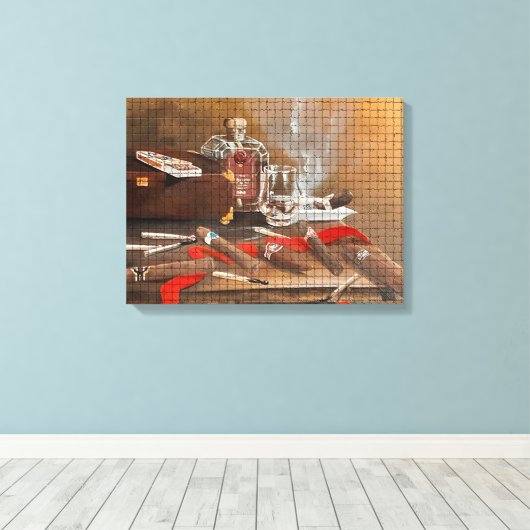 Verborgen hoek 3/14 Max Zaxster Canvas Afdruk (Insitu (Houten vloer))