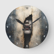 Verborgen Identiteit Surrealistische Wandklok