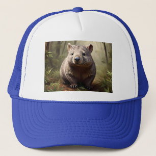 "Verborgen in de bush: een Australische wombat in  Trucker Pet