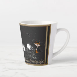 Verborgen in de donkere kleine Latte-mok Latte Mok