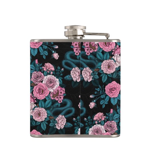 Verborgen in de rozen 2 heupfles (Achterkant)